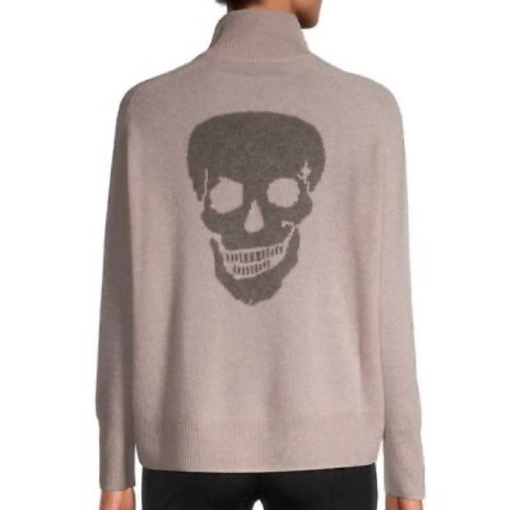 Skull Cashmere Pink Turtleneck